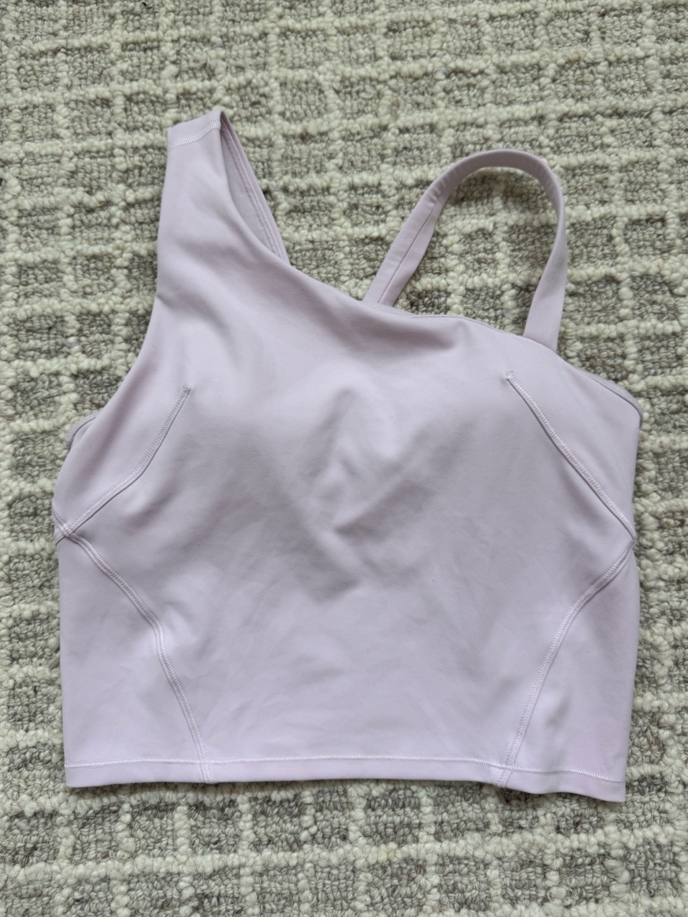 Lululemon Women's One-Shoulder Light Pink Crop Tank